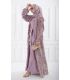 Yusra Velvet Abaya & Satin Dress Set