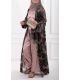 Husna Velvet Abaya & Satin Dress Set