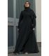 Fit & Flare Shirt Abaya in Black