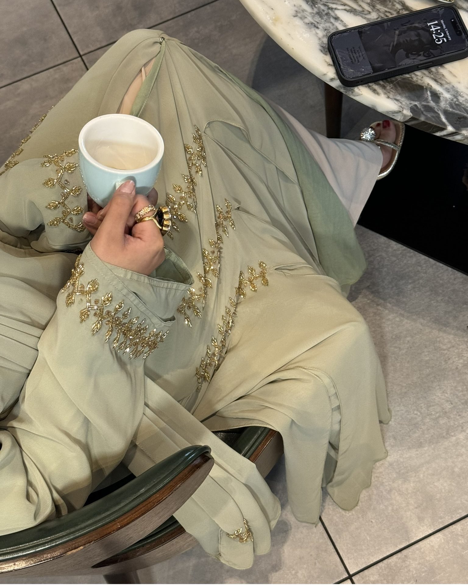 Nurjahan Set in Pistachio Gold