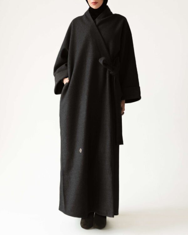 Wrap Coat in Black