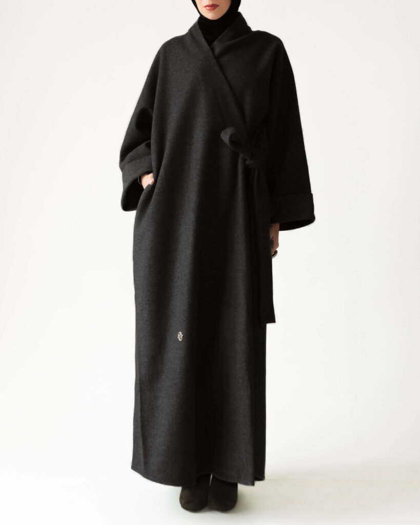 Wrap Coat in Black
