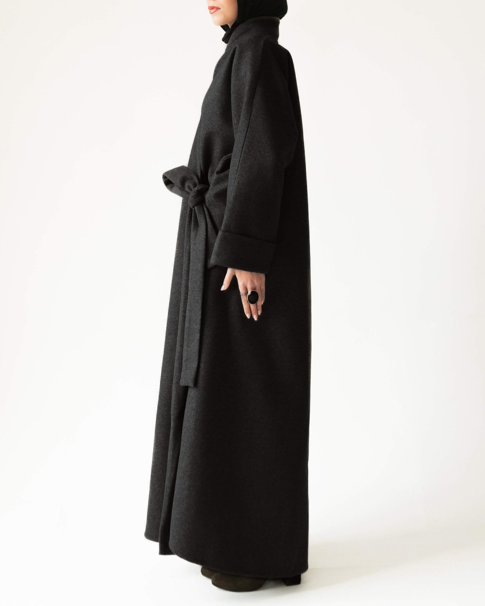 Wrap Coat in Black