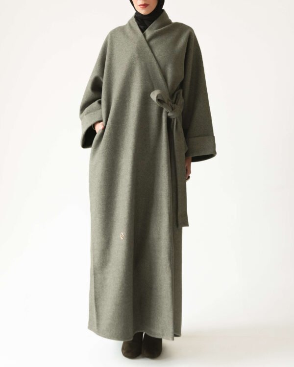 Wrap Coat in Moody Pistachio