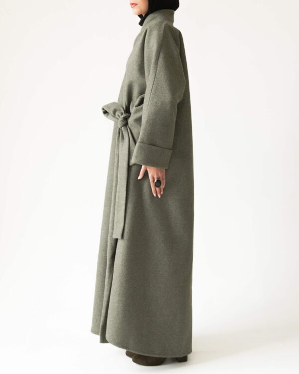 Wrap Coat in Moody Pistachio