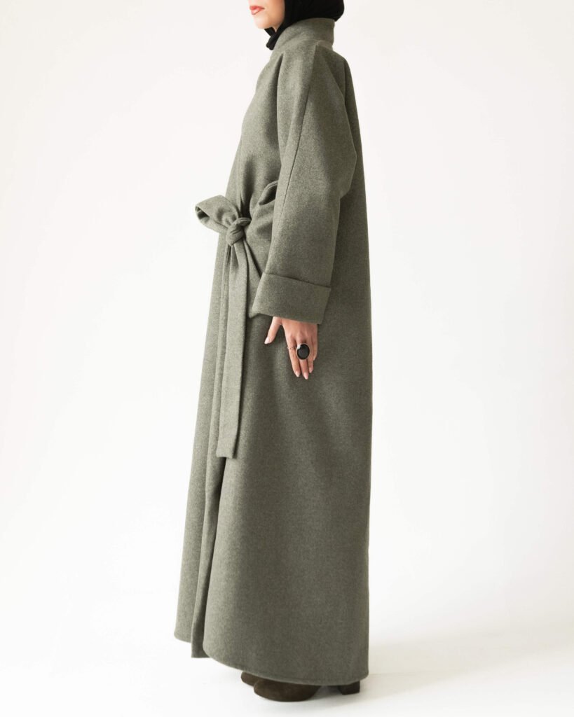 Wrap Coat in Moody Pistachio