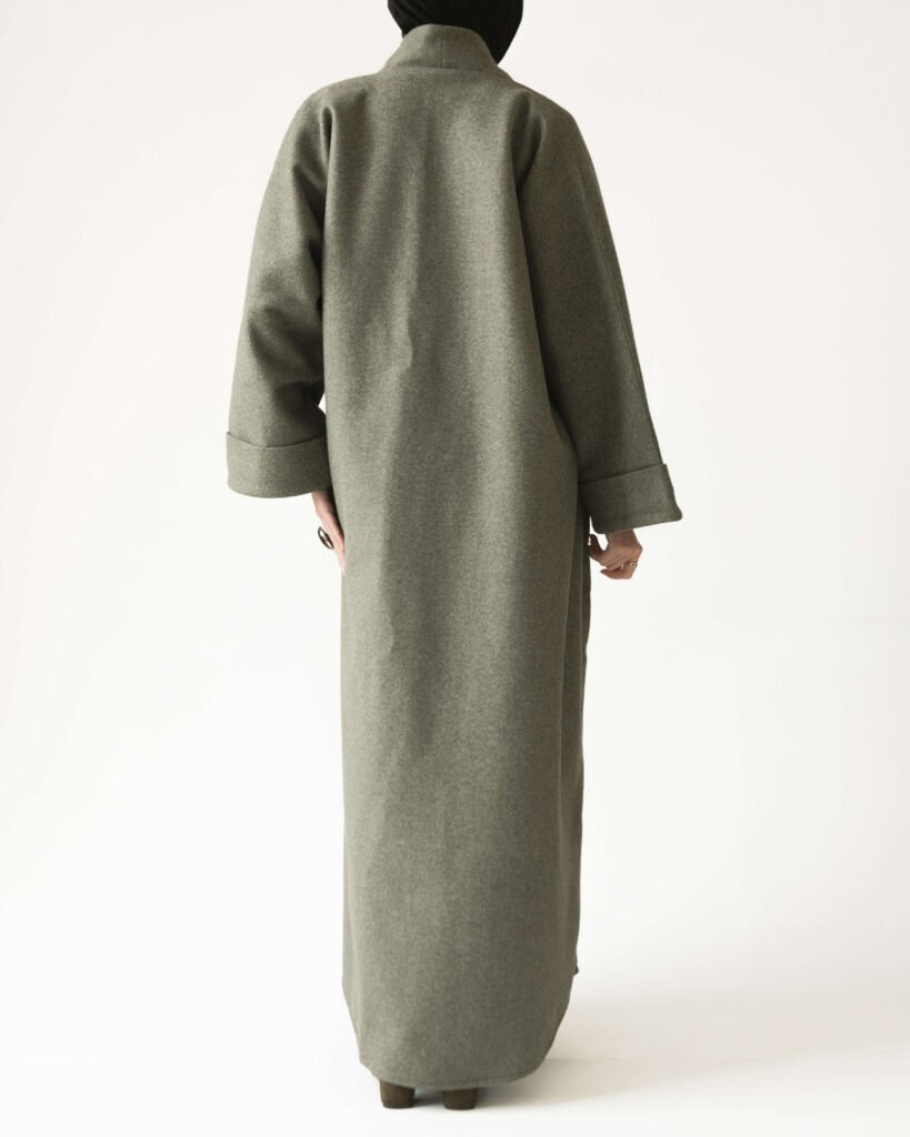 Wrap Coat in Moody Pistachio