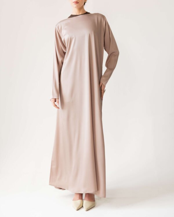 Long Sleeve Dress in Rosy Beige