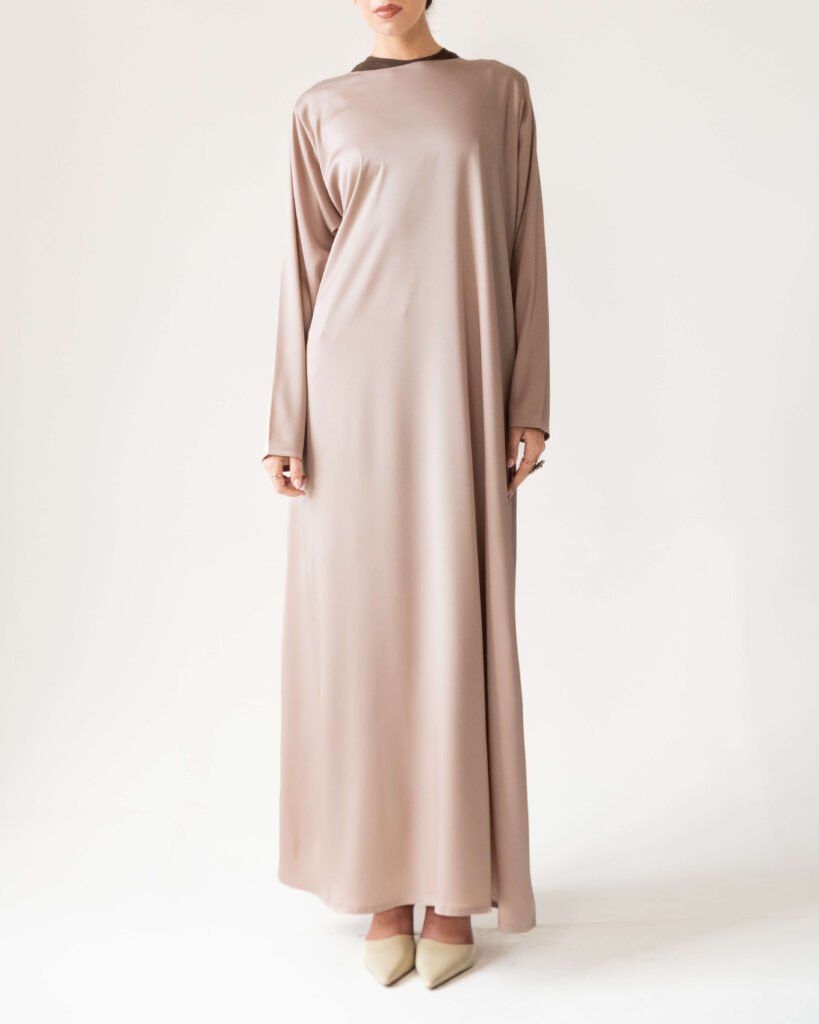 Long Sleeve Dress in Rosy Beige