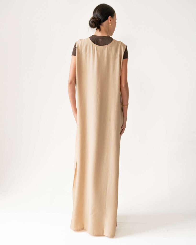 Sateen Slip in Golden Beige