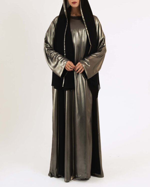 Silk Lam&eacute; in Golden Noir