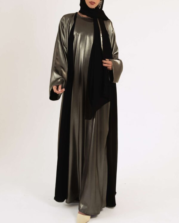 Silk Lam&eacute; in Golden Noir