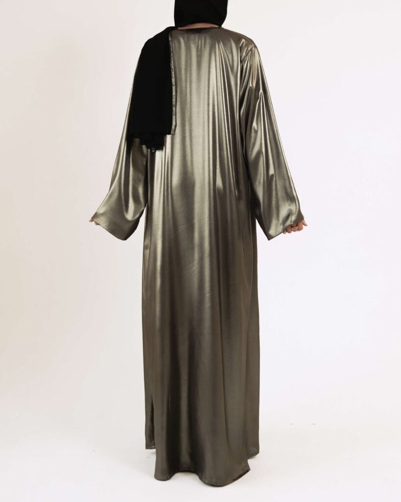 Silk Lamé in Golden Noir