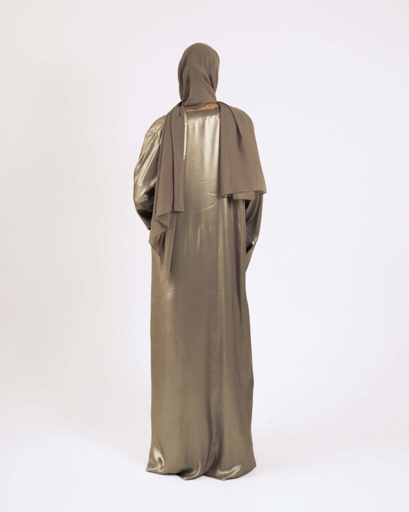 Silk Lamé in Olive Gold