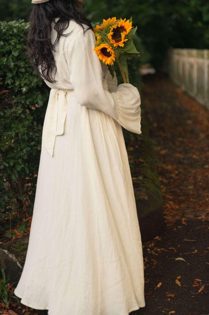 the Summer Smocked Abaya - Off-White