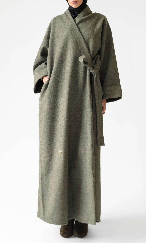 The Wrap Abaya Coat – Moody Pistachio
