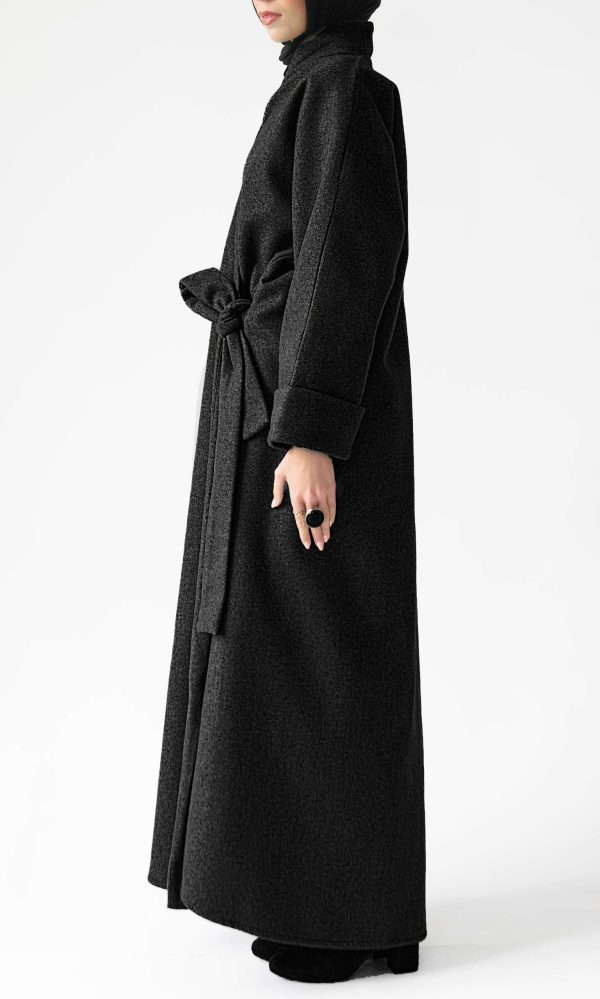 The Wrap Abaya Coat - Black