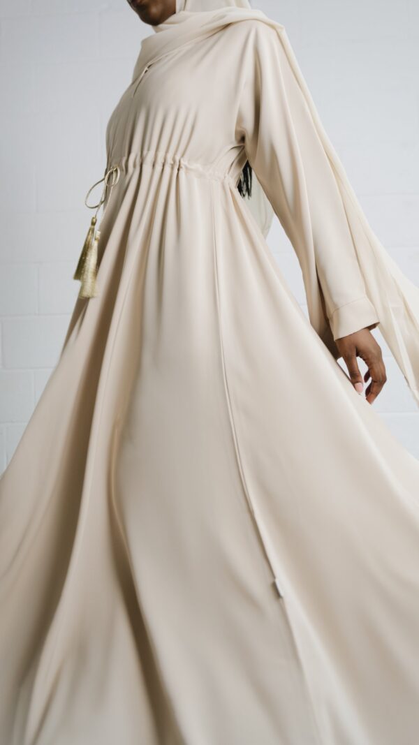 Flared Abaya Cream