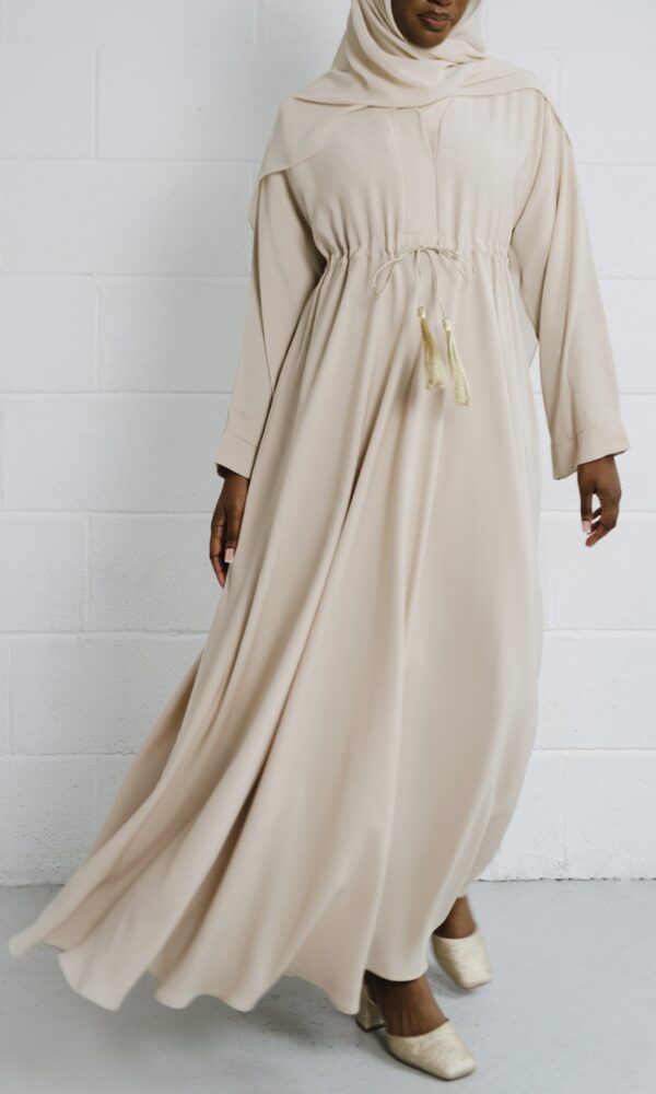 Flared Abaya Cream