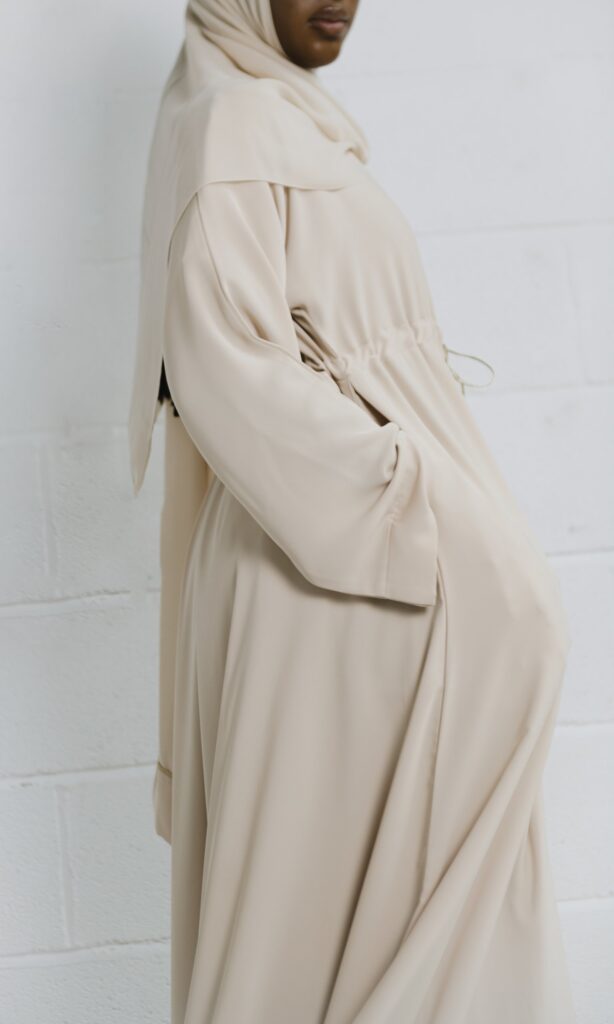 Cream Flared Abaya