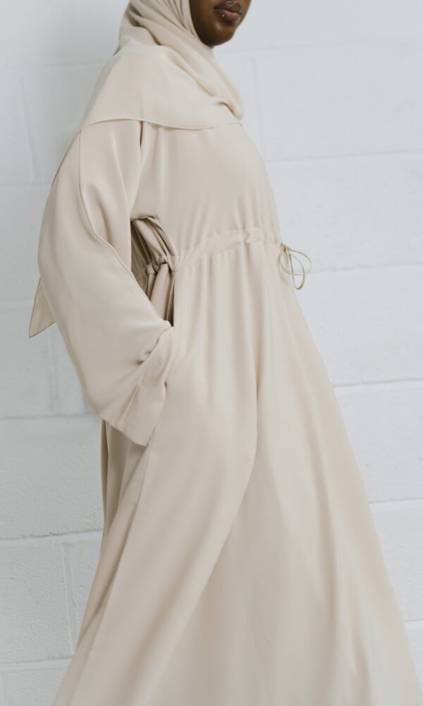 Flared Abaya Cream