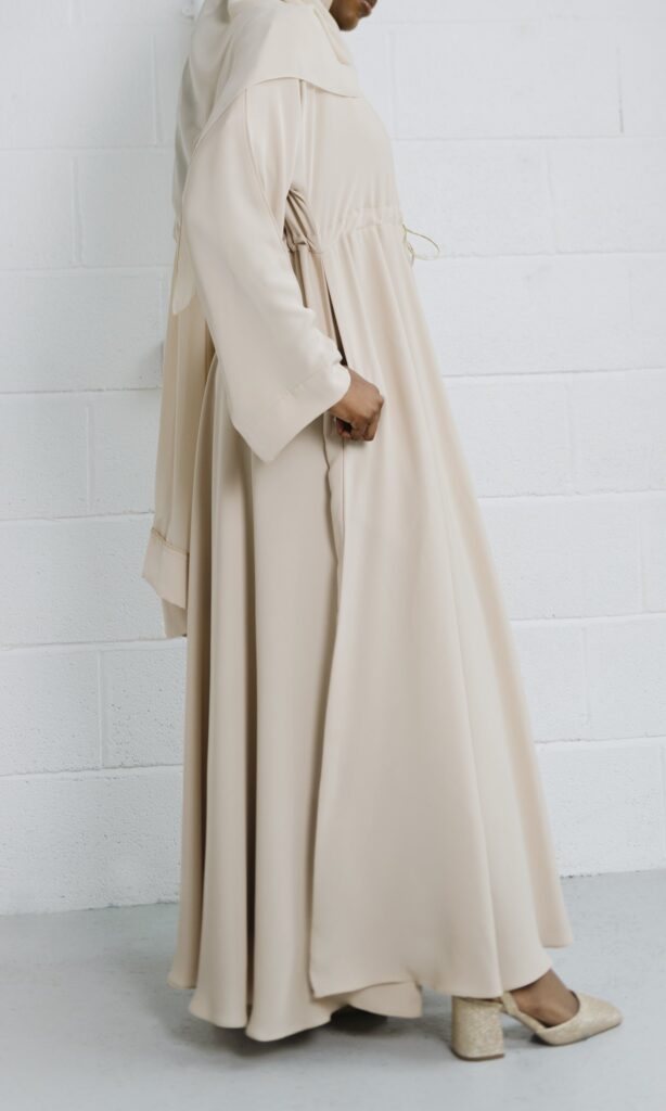 Cream Flared Abaya