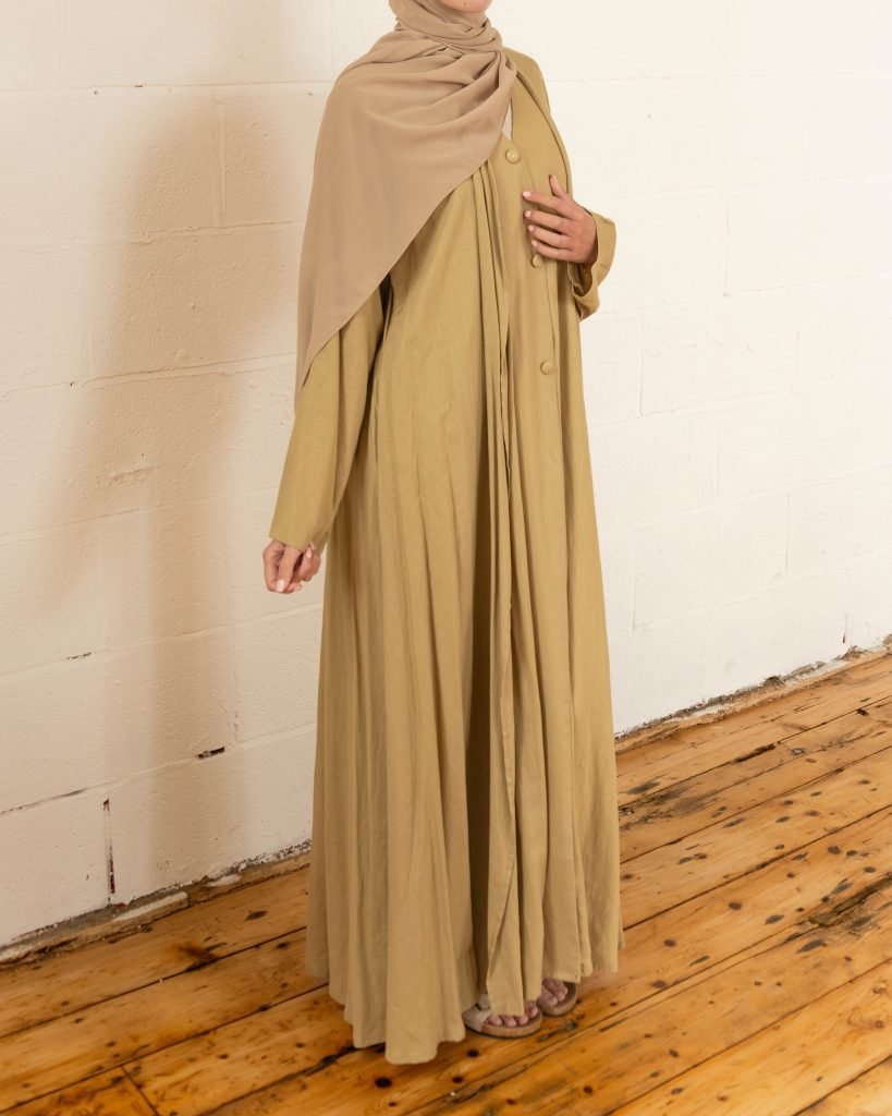 Daffodil abaya 6 – Linen Layered Abaya – Abayas Boutique