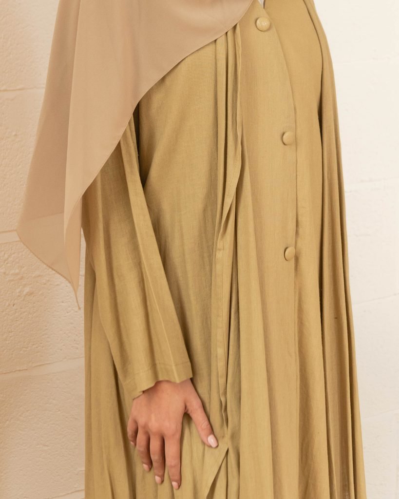 Daffodil abaya 5 – Linen Layered Abaya – Abayas Boutique