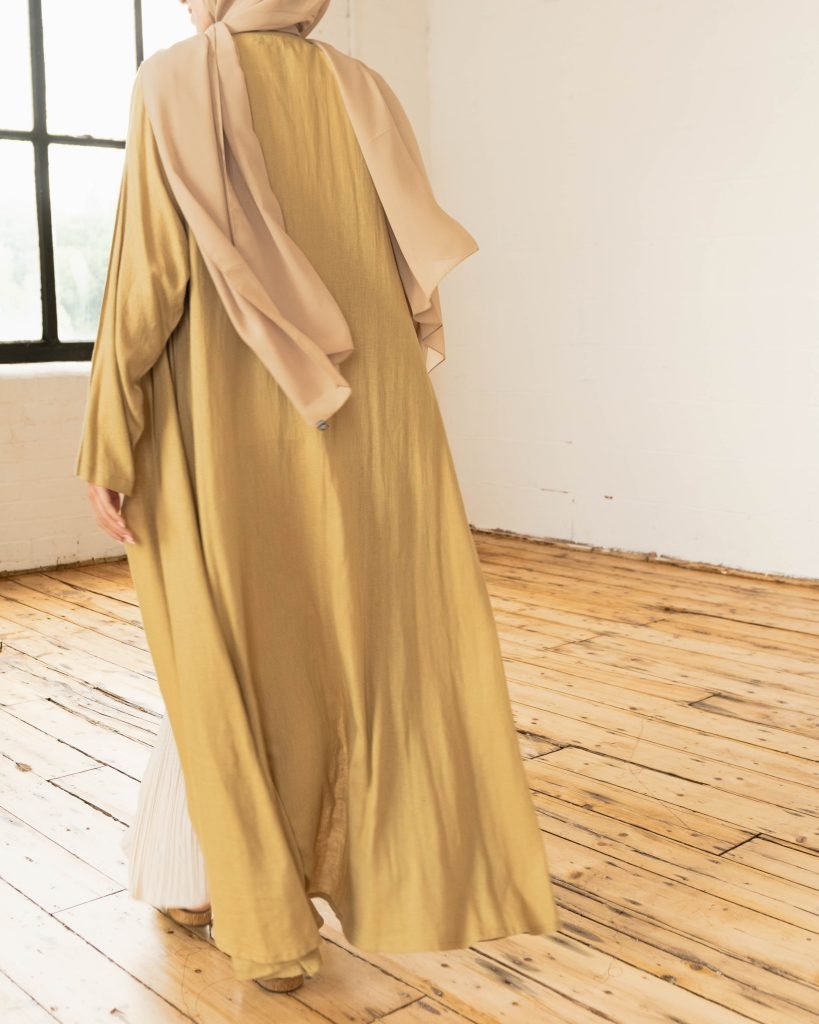 Daffodil abaya 4 – Linen Layered Abaya – Abayas Boutique