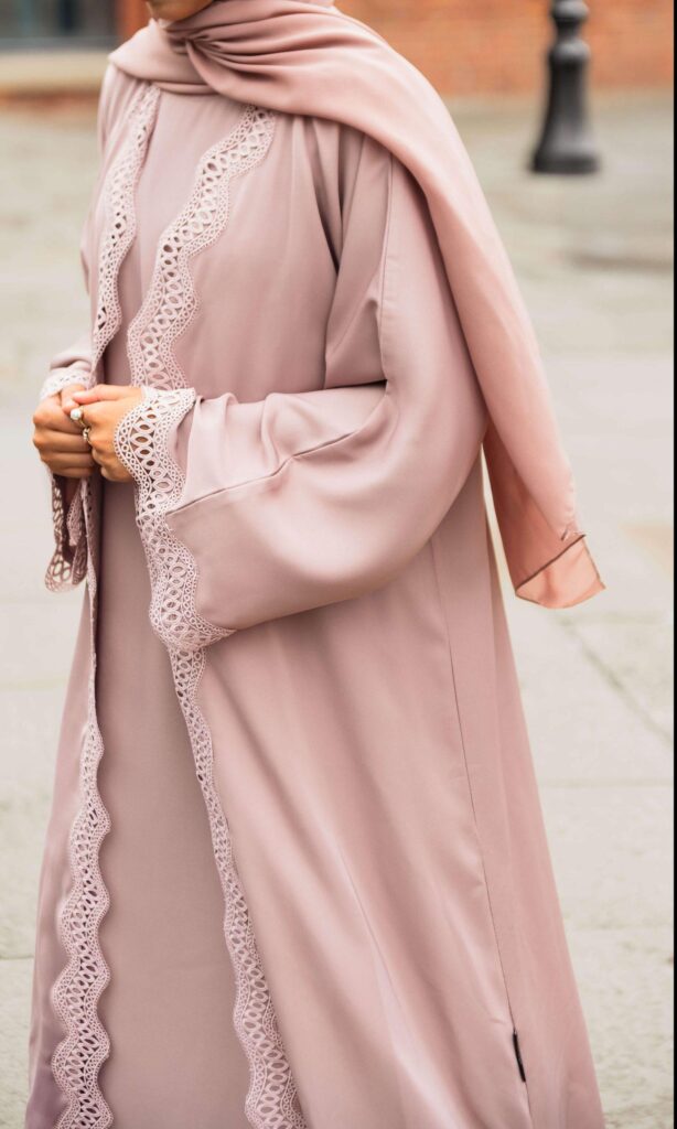 Rose Lace Abaya (4)