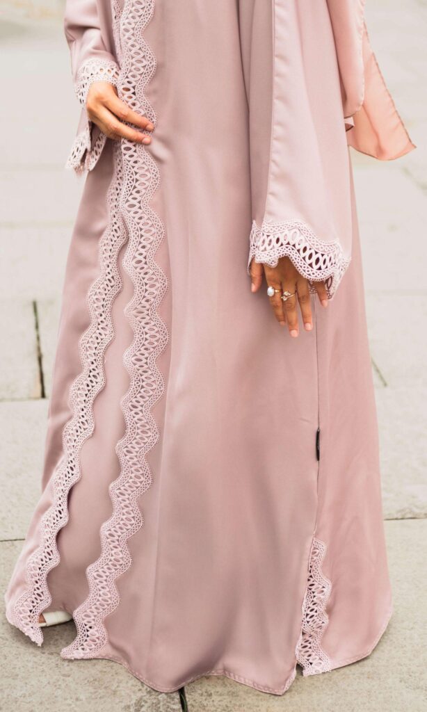 Rose Lace Abaya (5)