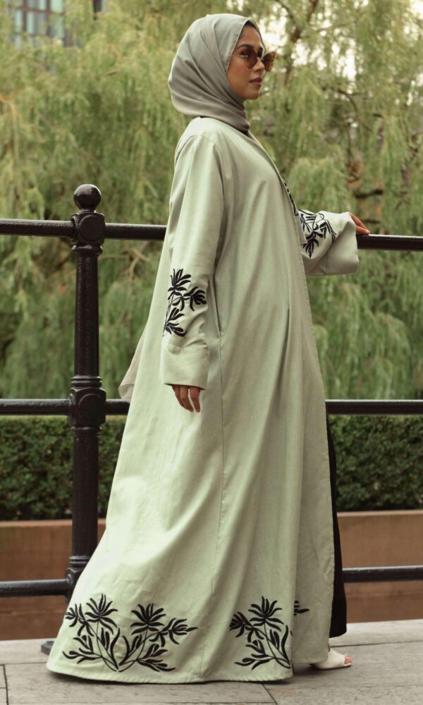 Tulipa Linen Abaya - Sage