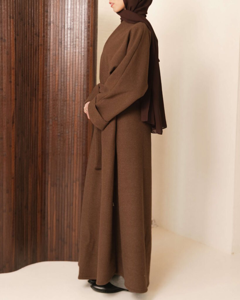 Wrap Coat in Chestnut