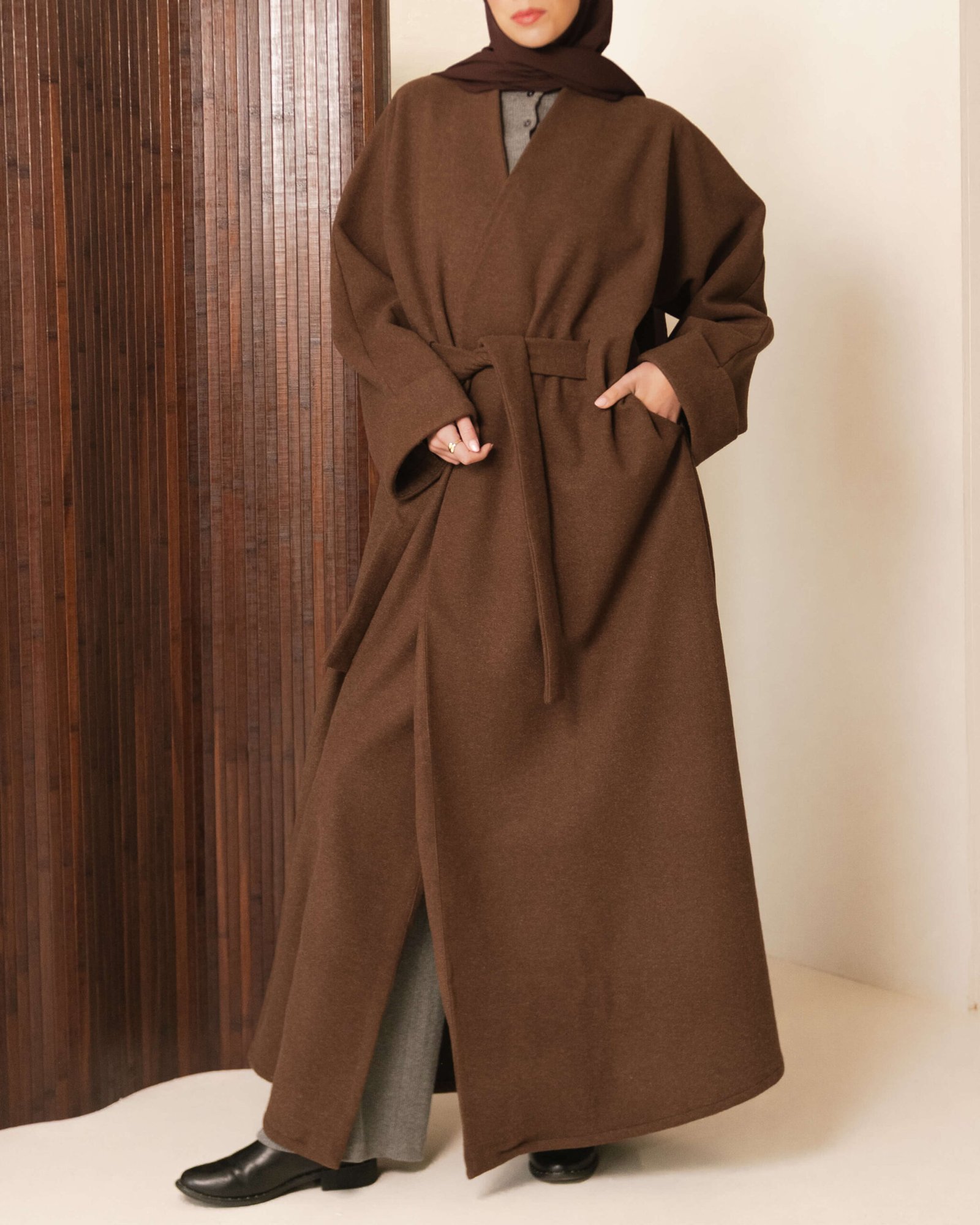 The Contour Coat in Chestnut