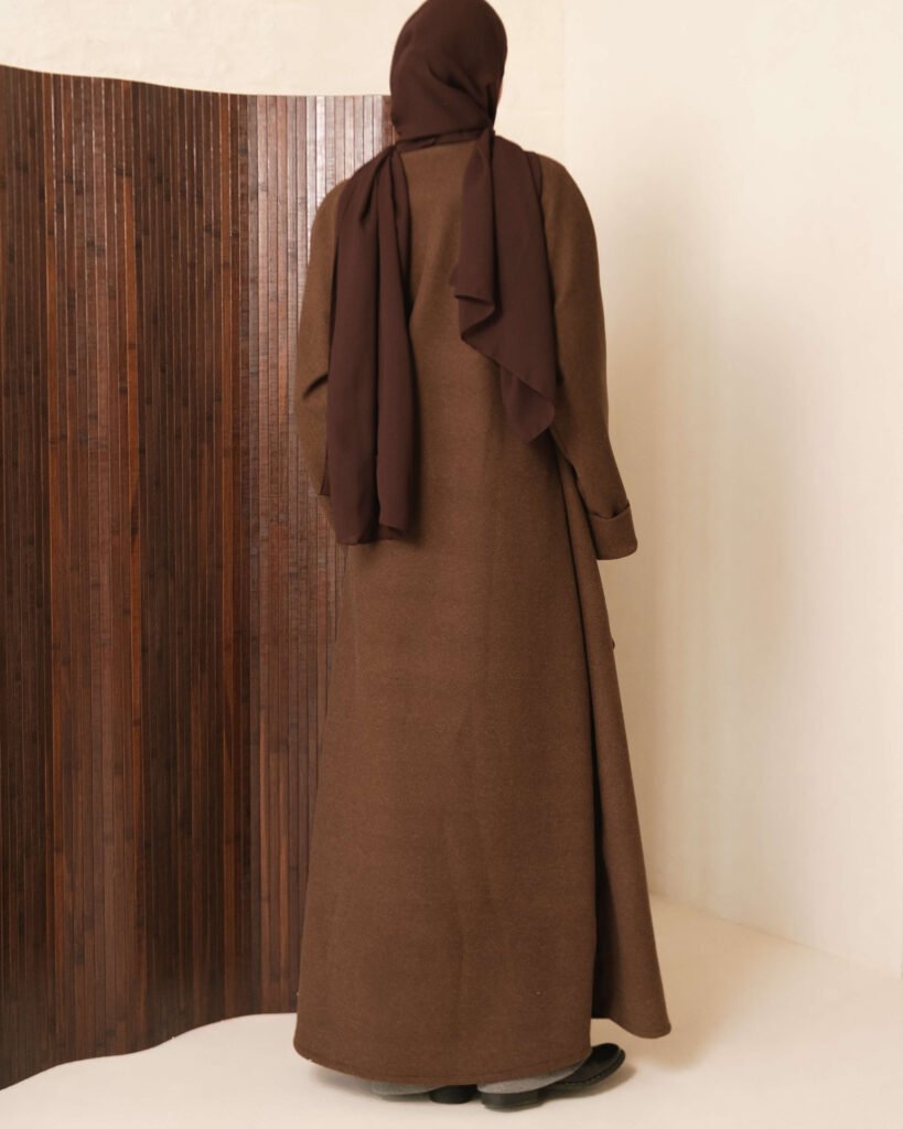 Wrap Coat in Chestnut
