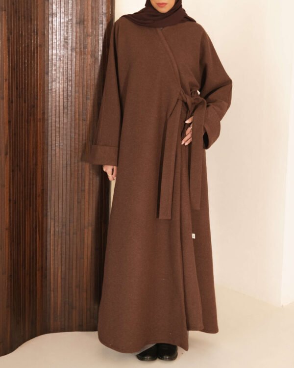 Wrap Coat in Chestnut
