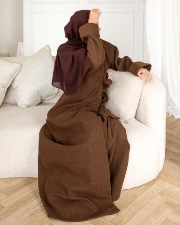 Wrap Coat in Chestnut