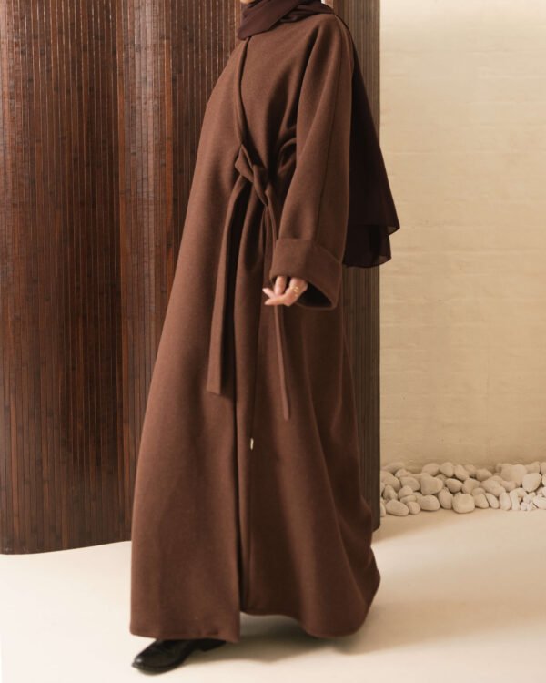 Wrap Coat in Chestnut