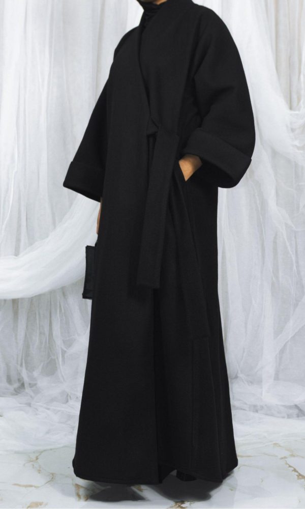 The Wrap Abaya Coat - Black