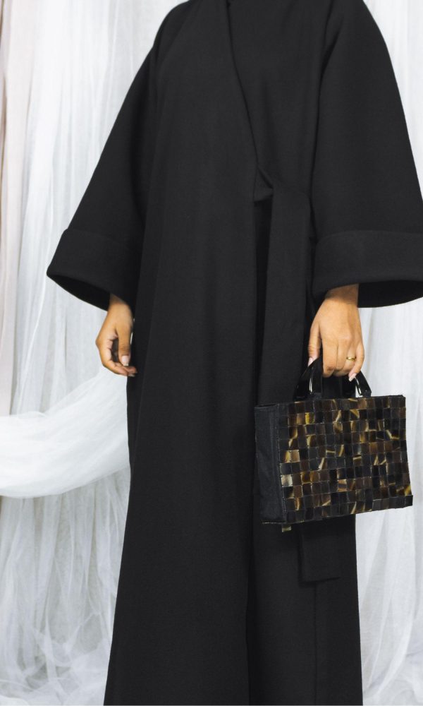 The Wrap Abaya Coat - Black