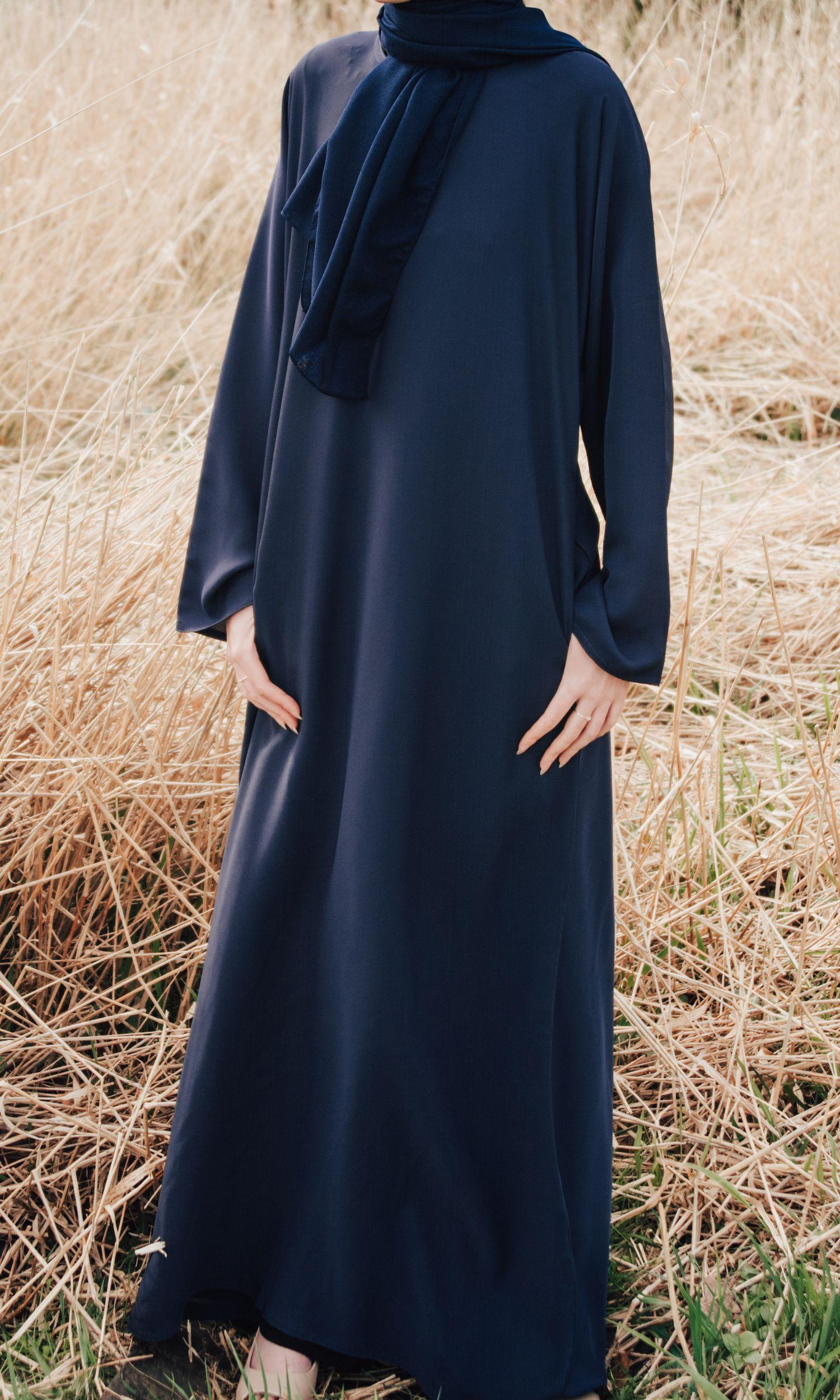 casual abaya blue