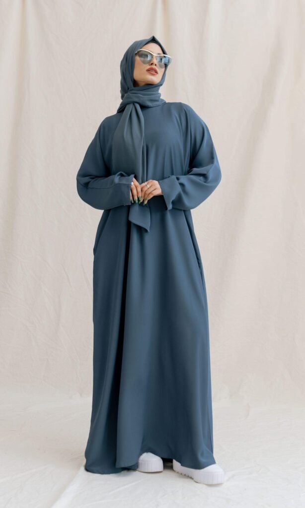 casual abaya teal (1)