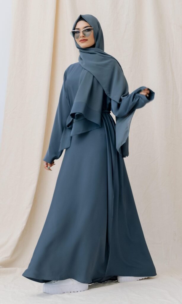 casual abaya teal (4)
