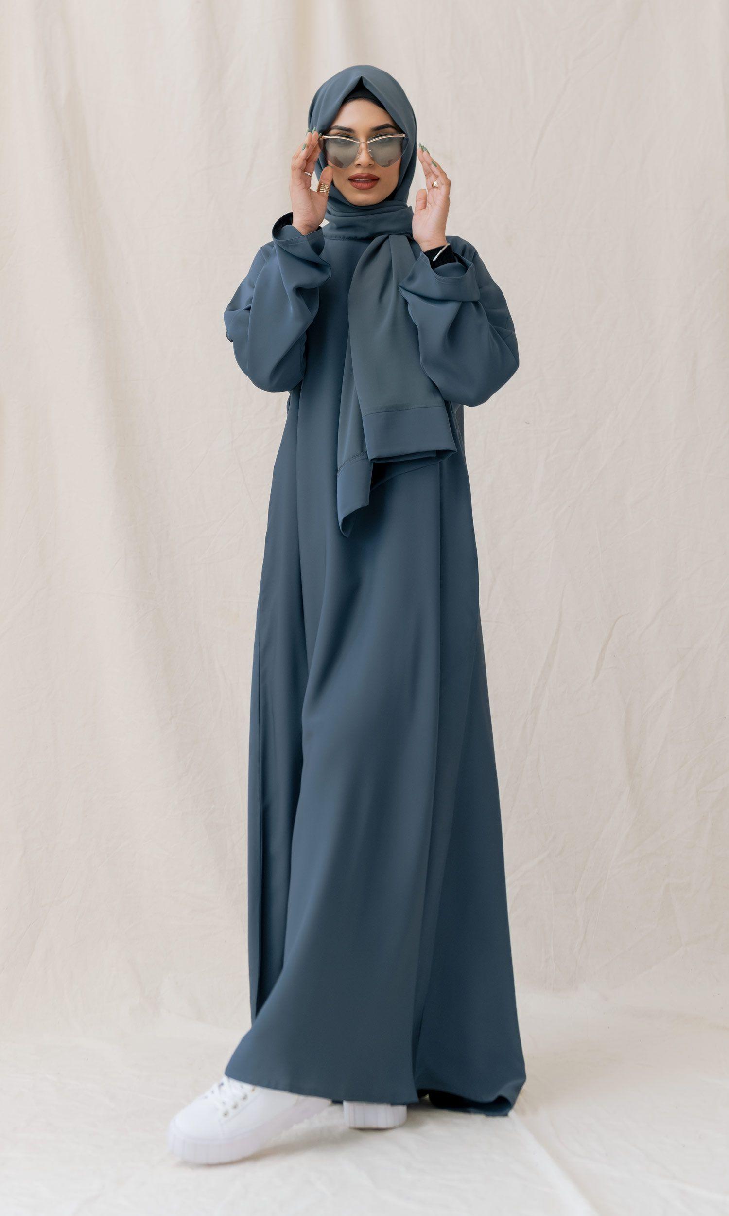 casual abaya teal