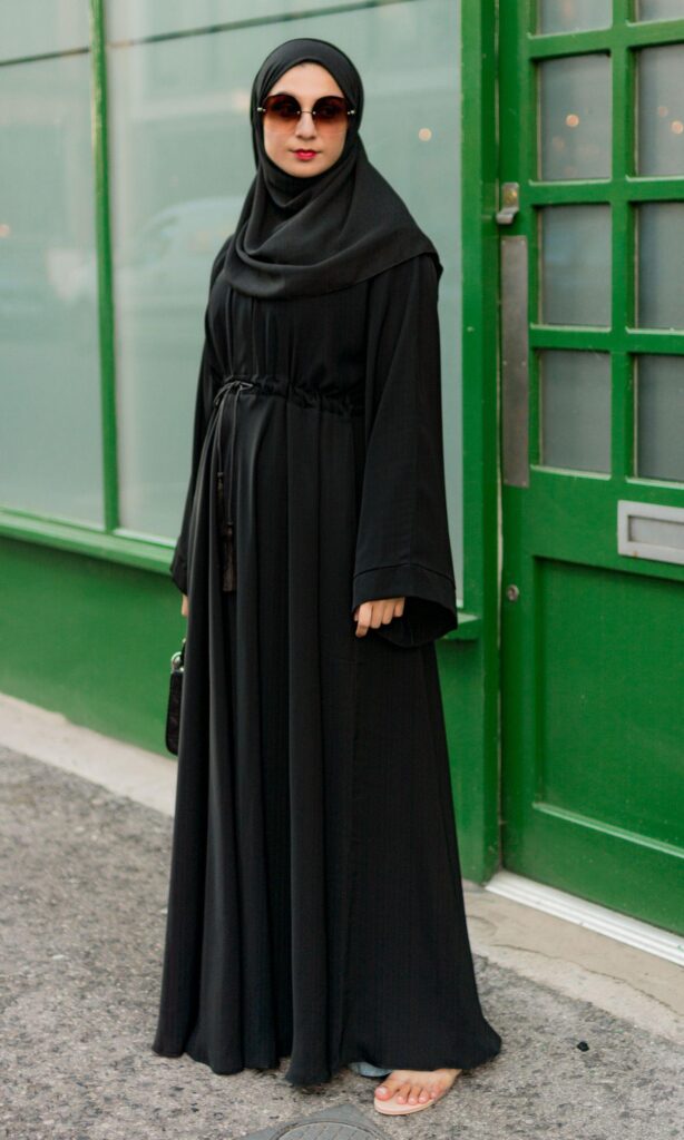 flared abaya black (6)