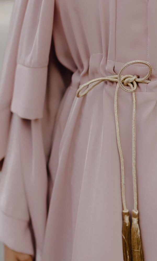 Flared Abaya - Soft Pink