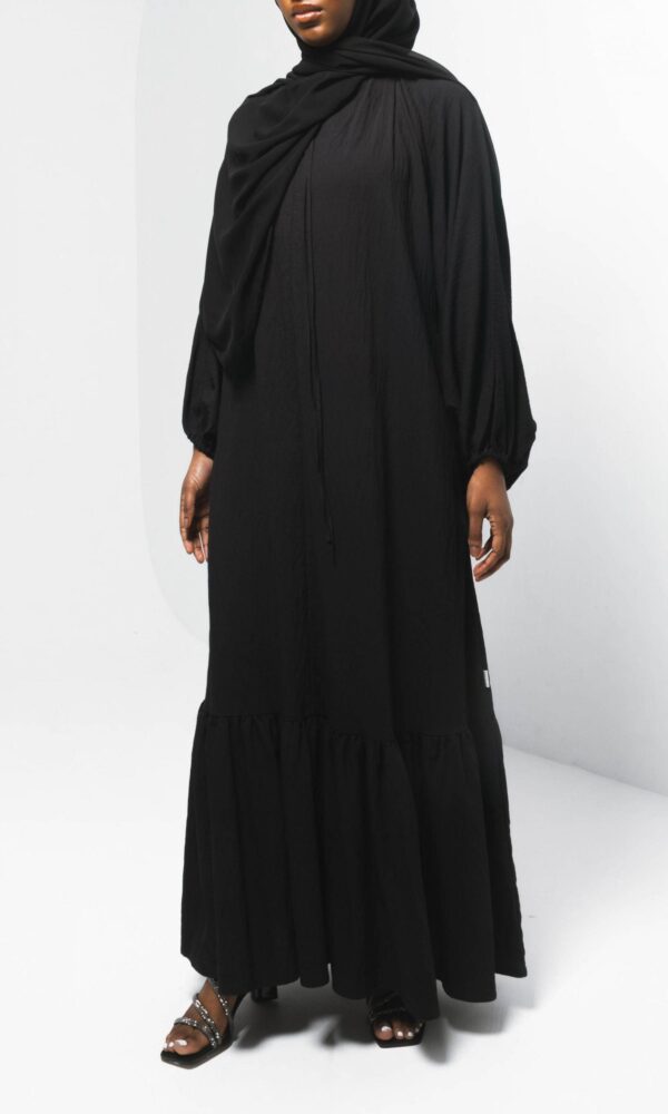 Linen Balloon Sleeve - Black