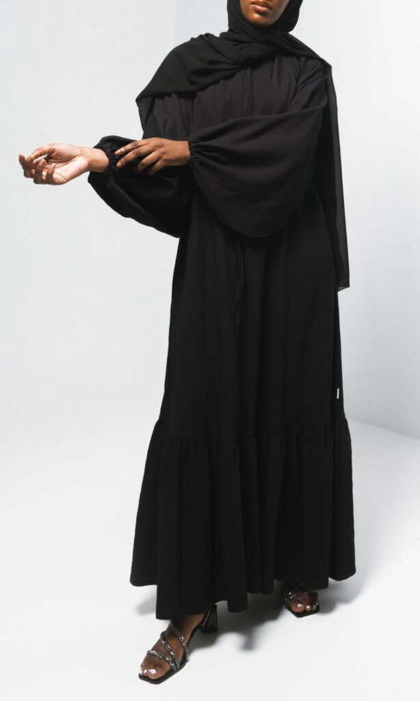 linen balloon sleeve black (4)