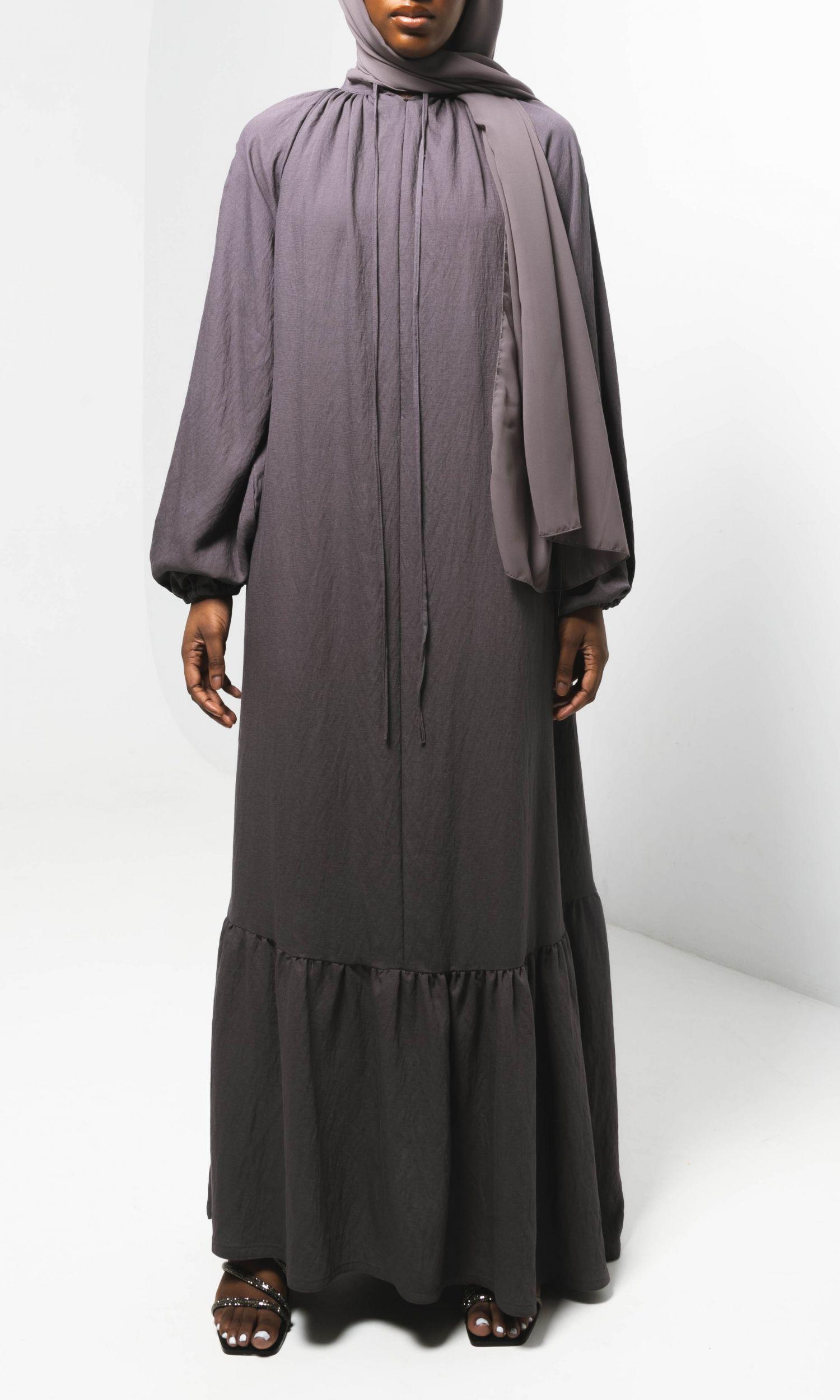 linen balloon sleeve lavendar