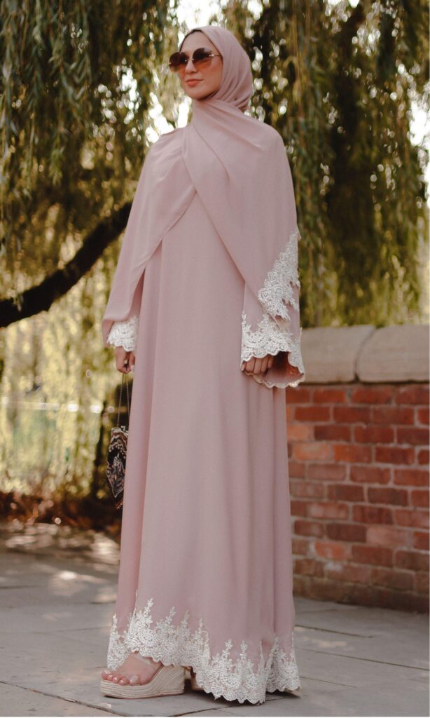 venetian lace abaya in pink (3)